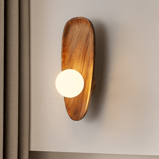Natural Wooden Wall Lamp – Cozy Illumination for Any Room 0