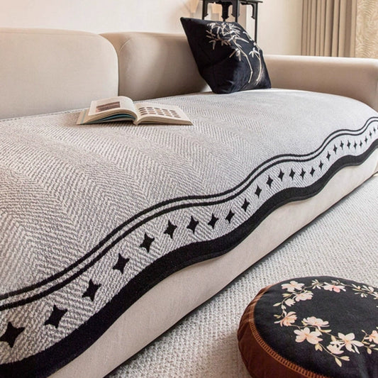 Non-Slip Sofa Cover Modern Wave – Elegant Protection For Your Living Room 1