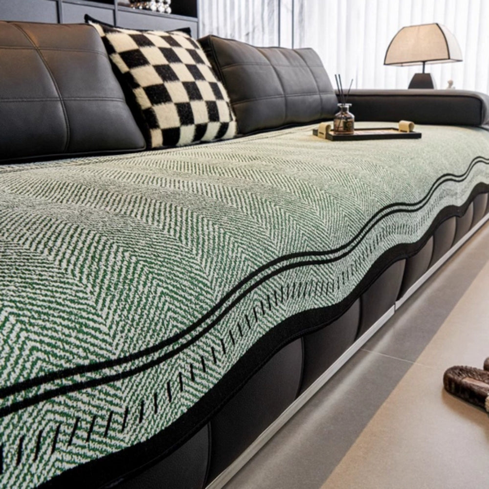Non-Slip Sofa Cover Modern Wave – Elegant Protection For Your Living Room 3