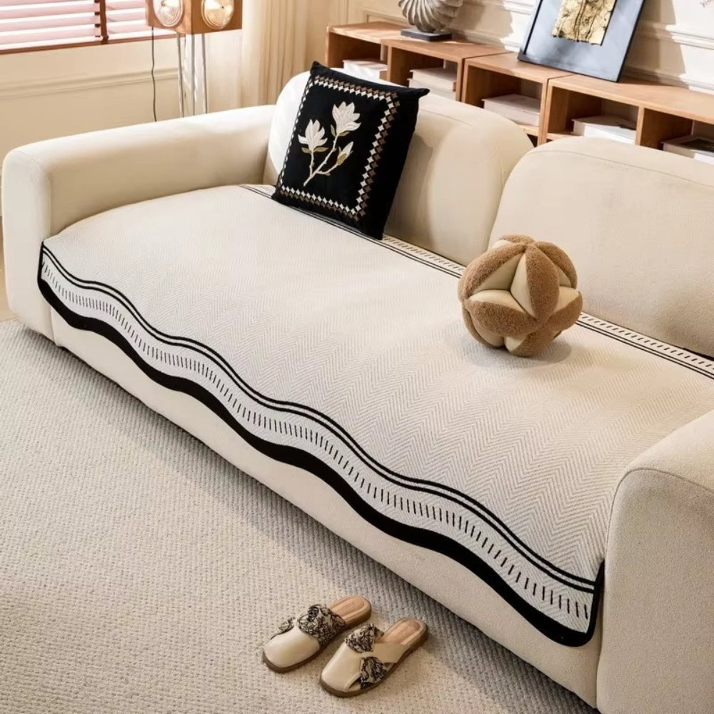 Non-Slip Sofa Cover Modern Wave – Elegant Protection For Your Living Room 8