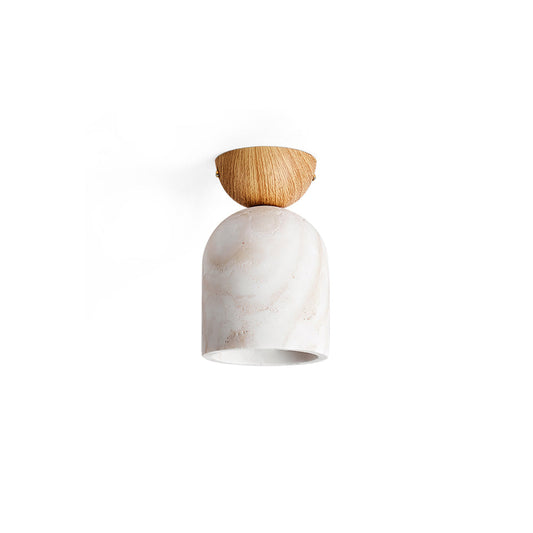 Noncu Travertine Ceiling Lamp – Elegant Glow with Minimalist Touch 1