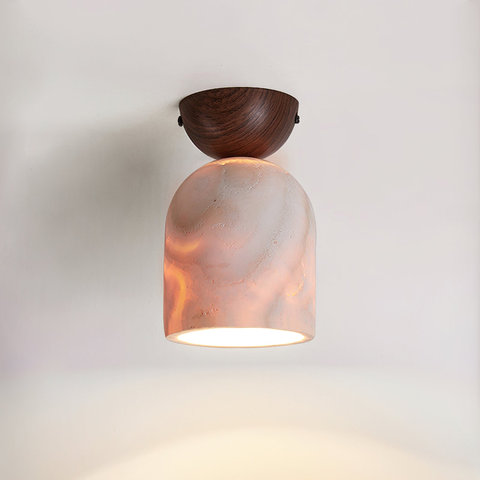 Noncu Travertine Ceiling Lamp – Elegant Glow with Minimalist Touch 3