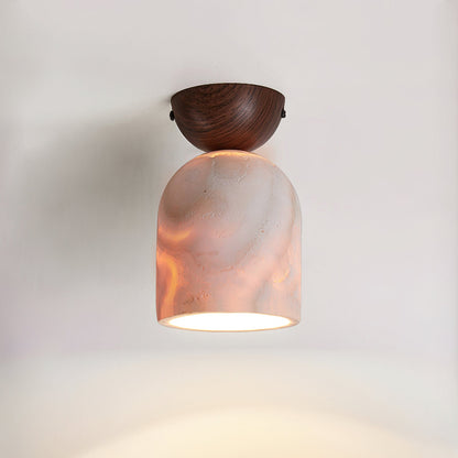 Noncu Travertine Ceiling Lamp – Elegant Glow with Minimalist Touch 3