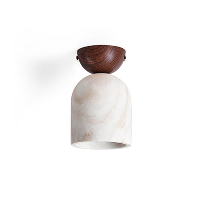 Noncu Travertine Ceiling Lamp – Elegant Glow with Minimalist Touch 9