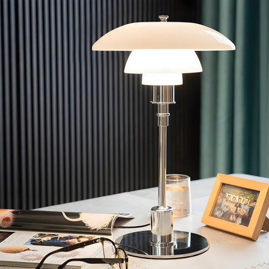 NordGlowy LED Table Lamp – Stylish Glass Shade for Cozy Ambiance 0