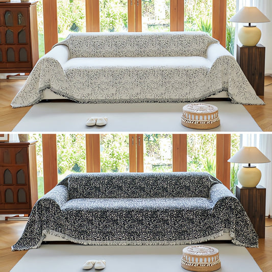 Nordic Speckle Reversible Sofa Cover – Cozy Boho Charm for Your Home 1