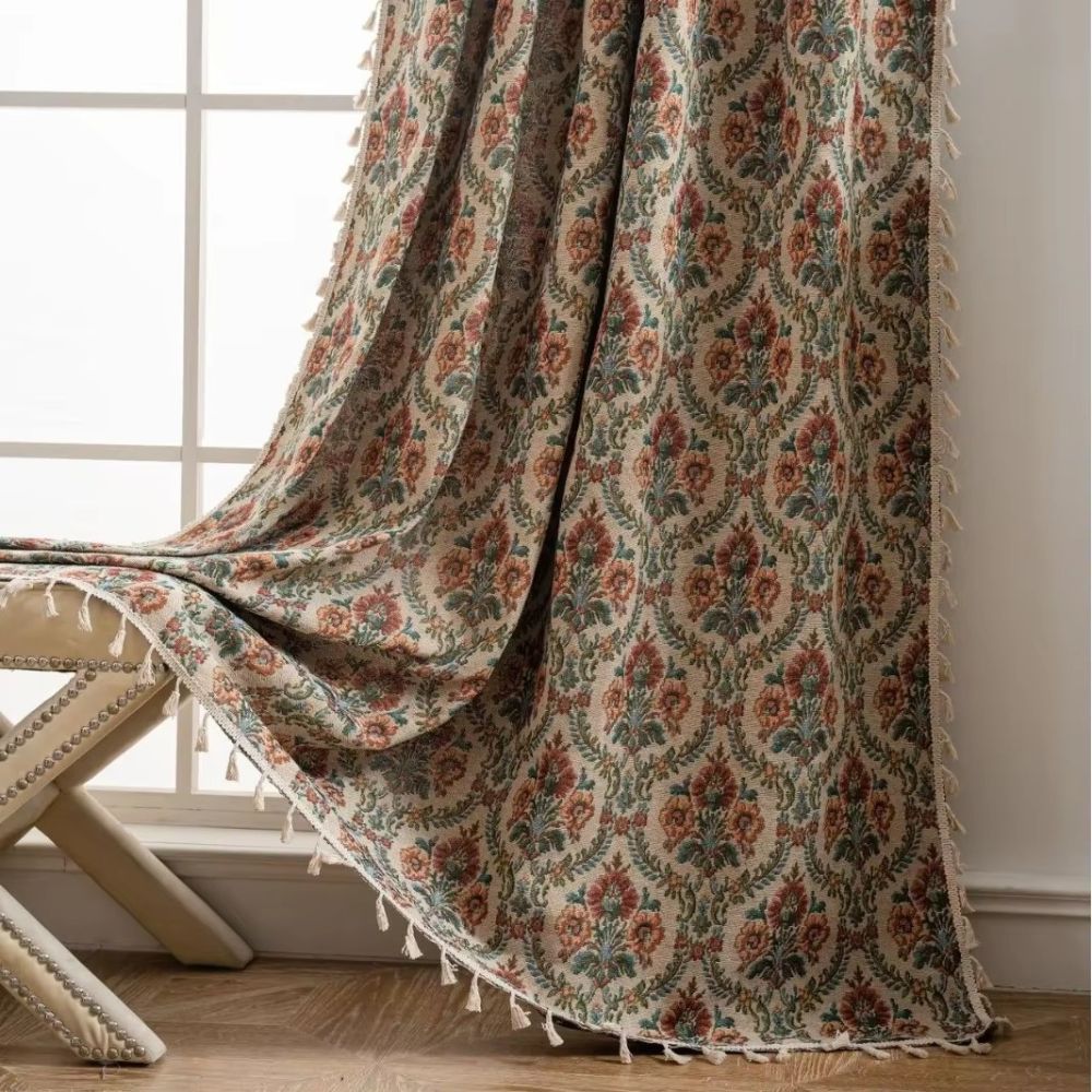 Noveau Ditsy Floral Curtain – Vintage Elegance with Modern Boho Flair 3