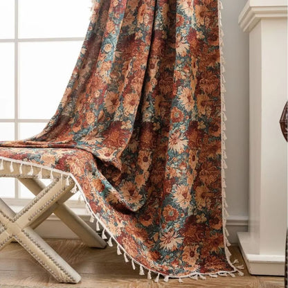 Noveau Ditsy Floral Curtain – Vintage Elegance with Modern Boho Flair 4