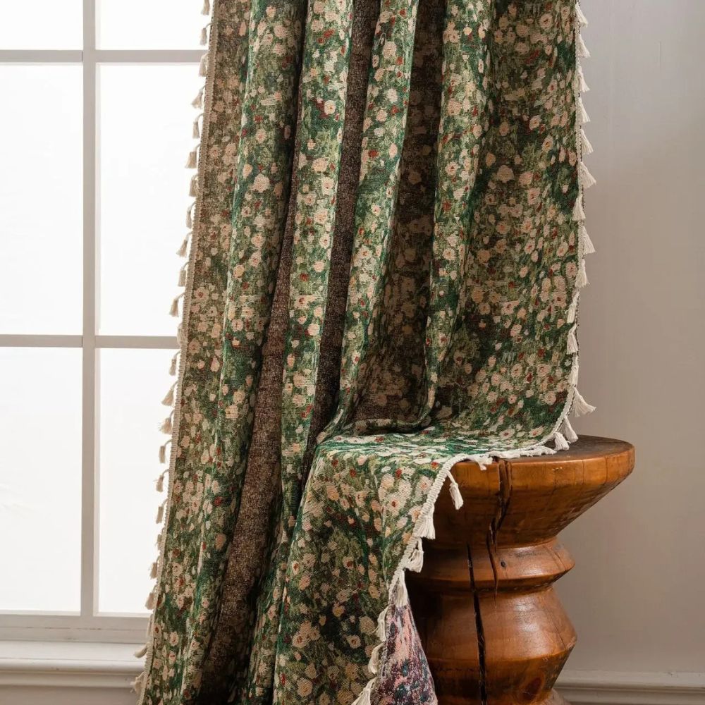 Noveau Ditsy Floral Curtain – Vintage Elegance with Modern Boho Flair 5