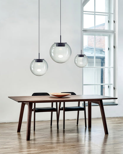 Orbis Black Pendant Light – Stylish Glass Design with Ambient Glow 4
