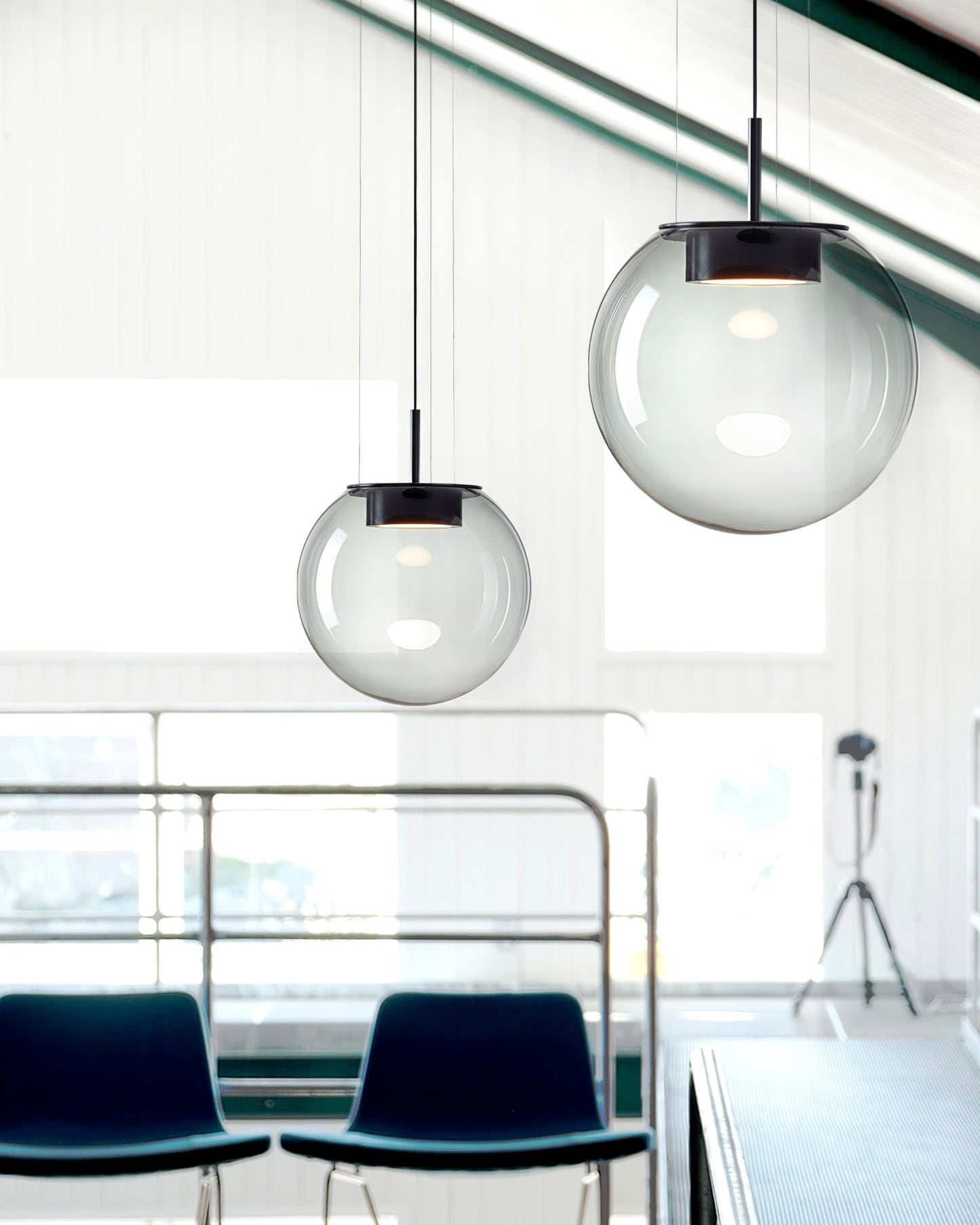 Orbis Black Pendant Light – Stylish Glass Design with Ambient Glow 5