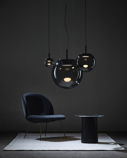 Orbis Black Pendant Light – Stylish Glass Design with Ambient Glow 6
