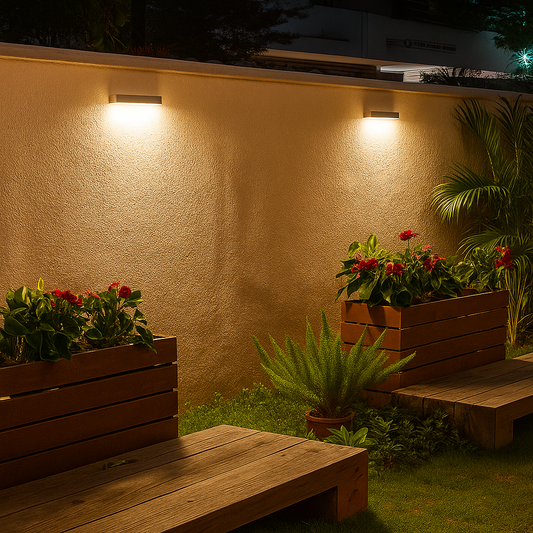 Outdoor Wall Lamp Solar Sconce – Elegant Illumination for Gardens 1