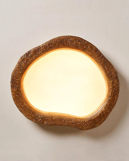 Oval Ceiling Light Wood Look – Rustic Design with Warm Illumination 2