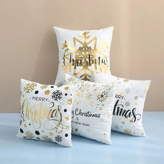 Pack of 4 Christmas Cushion Covers – Festive Vibes for Cozy Living Spaces 1