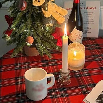 Plaid Christmas Tablecloth Red Green – Cozy Atmosphere for Festive Gatherings 2