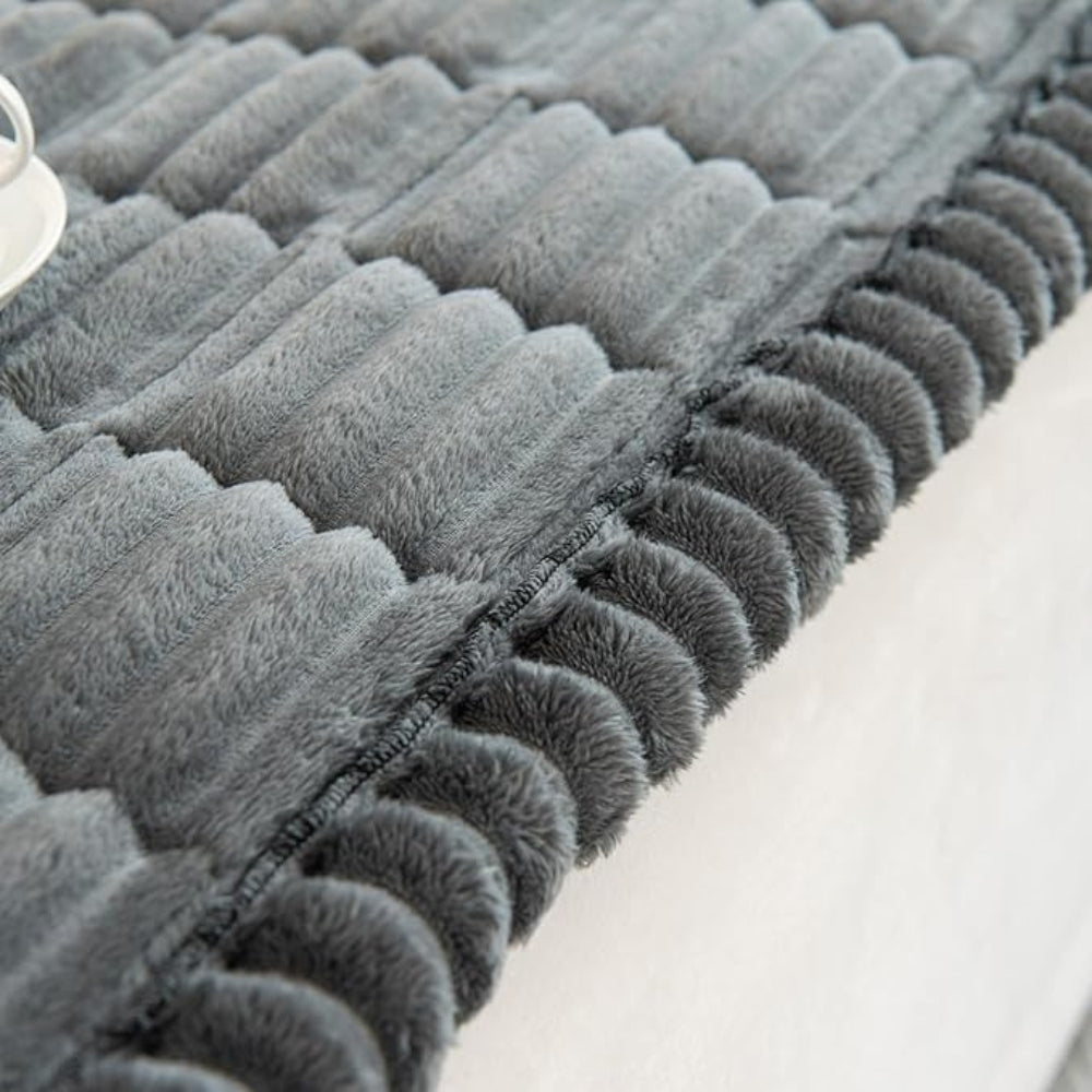 Plush Sofa Cover With Pleated Edges – Elegant Comfort For Your Living Room 7