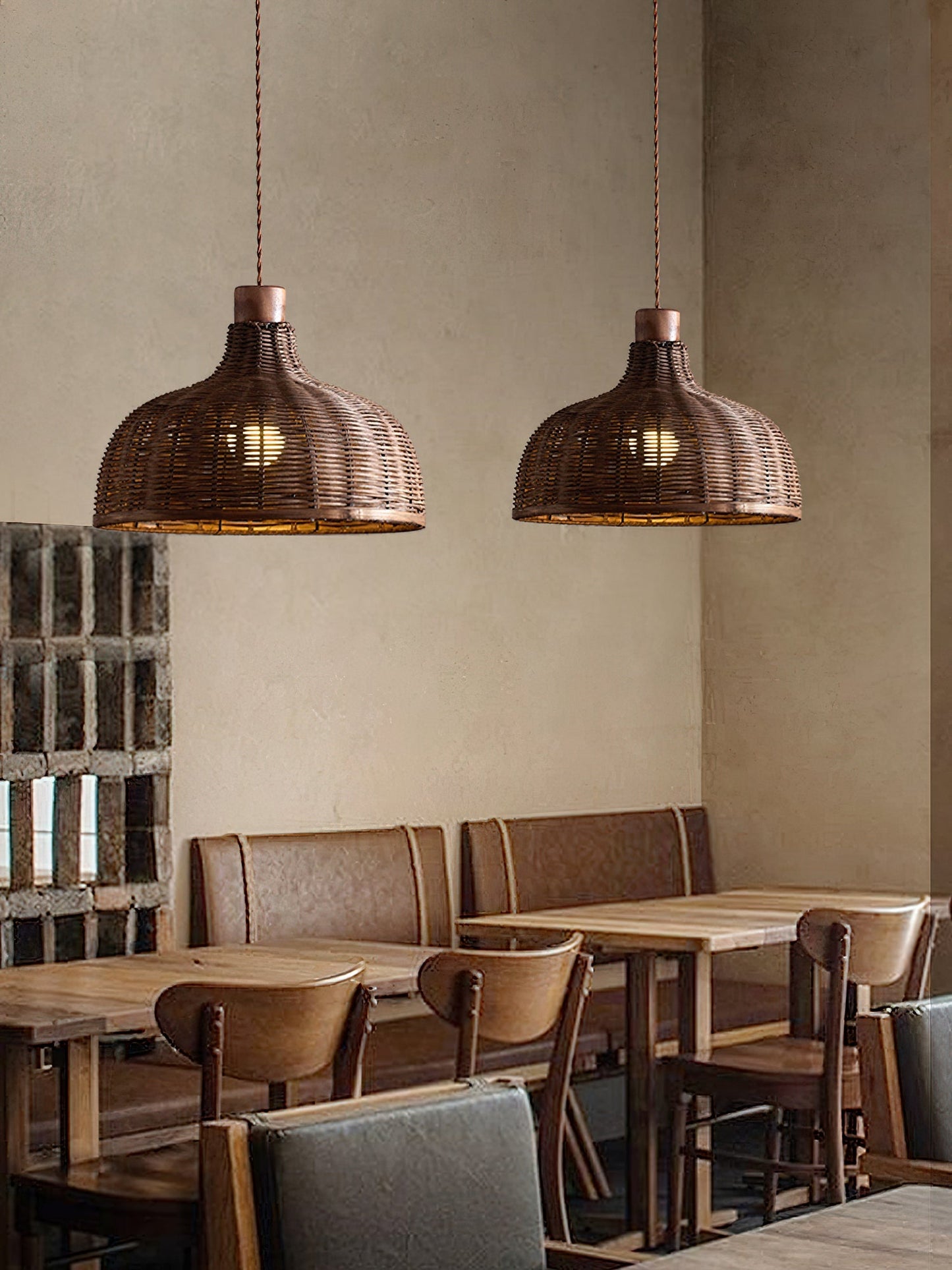 Rasa Rattan Pendant Light – Elegant Warm Glow for Contemporary Spaces 4