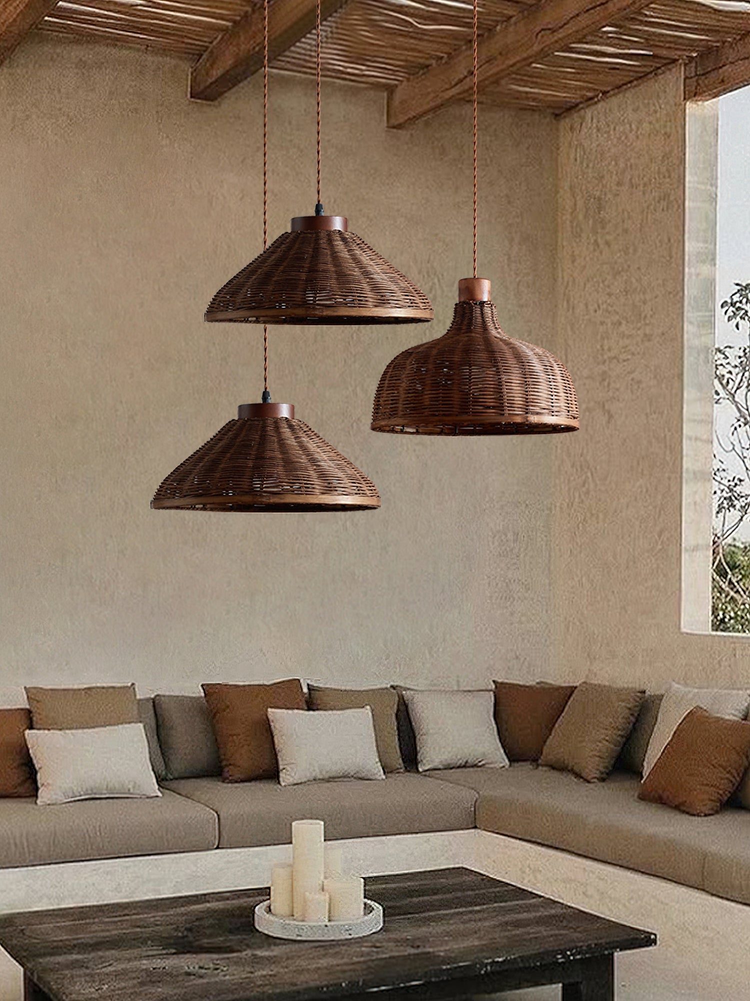 Rasa Rattan Pendant Light – Elegant Warm Glow for Contemporary Spaces 6