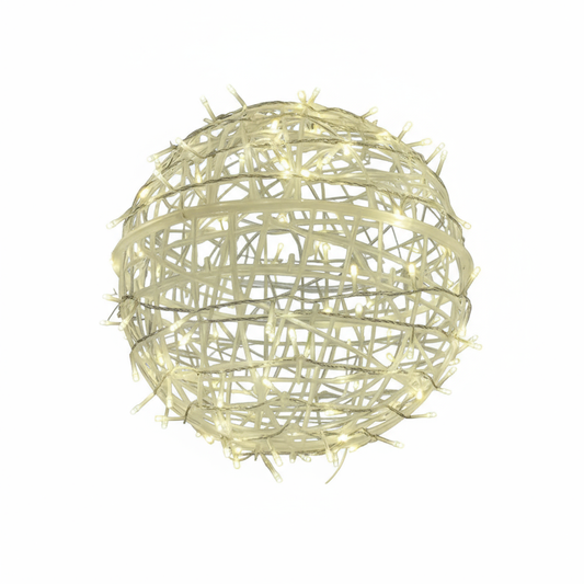 Rattan Ball Outdoor Fairy Lights – Enchanting Glow for Magical Evenings 1