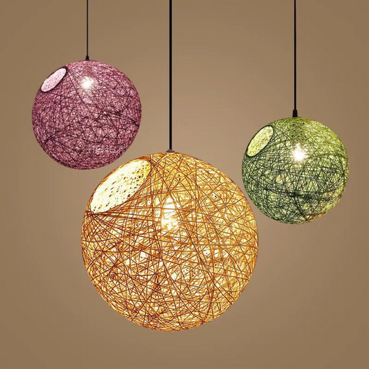 Rattan Pendant Light Hanging Ball – Unique Design for Cozy Atmosphere 1