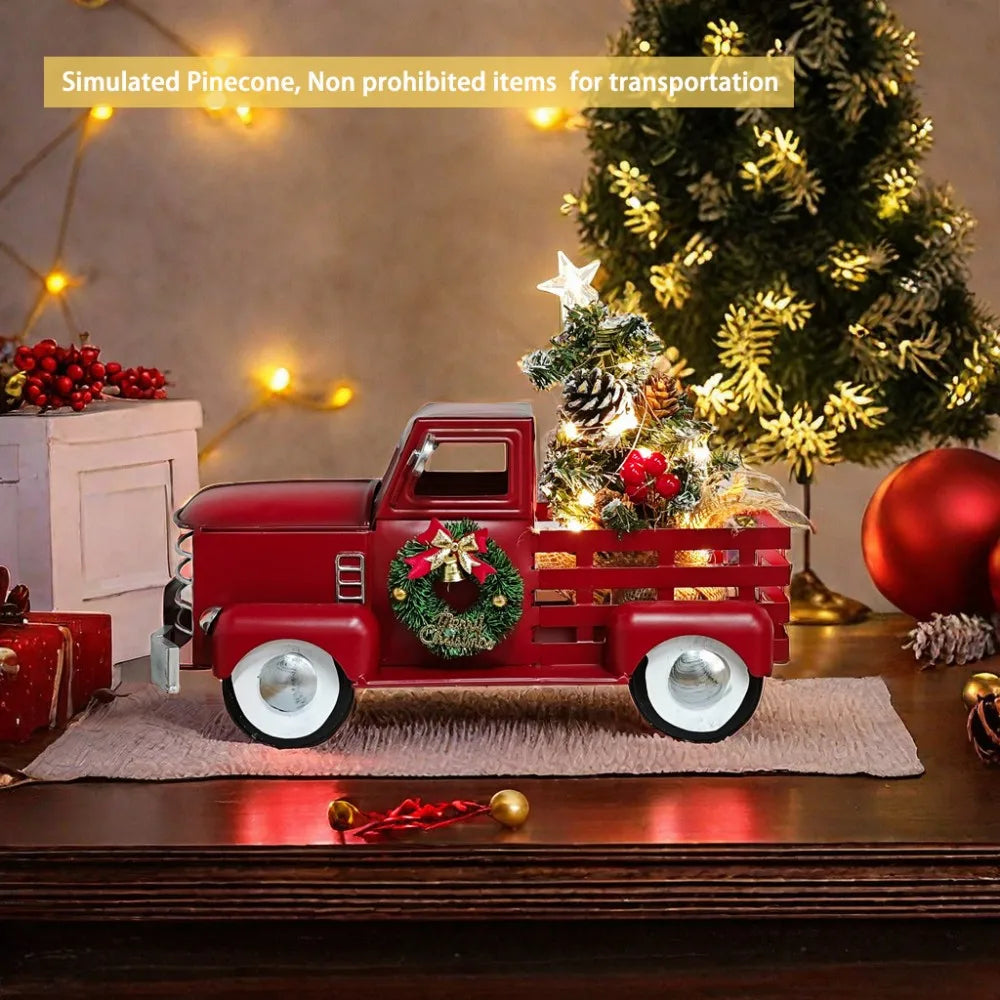 Red Christmas Car Decoration – Charming Illumination for Outdoor Festivities 4