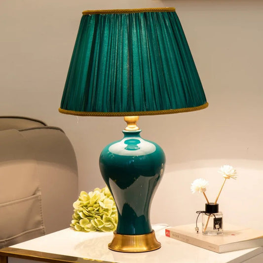 Retro Ceramic Table Lamp – Stylish Glow for Cozy Spaces 0