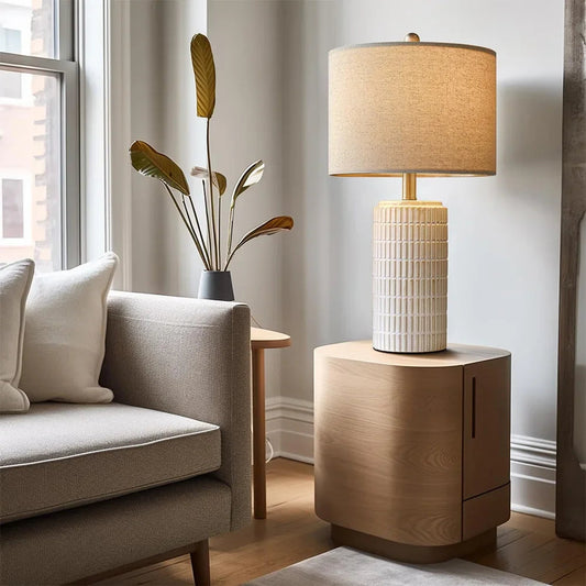 Retro Style Ceramic Table Lamp – Chic Design with Cozy Ambiance 0