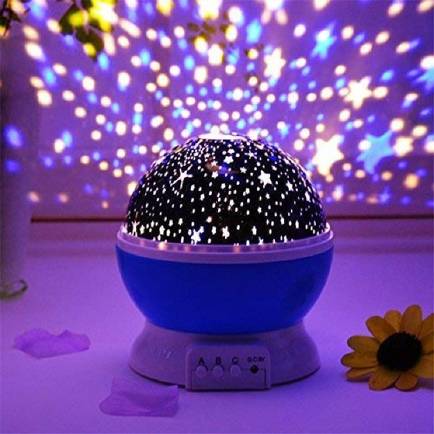 Rotating LED Star Moon Night Lamp – Transform Your Space With Dreamy Projections 0