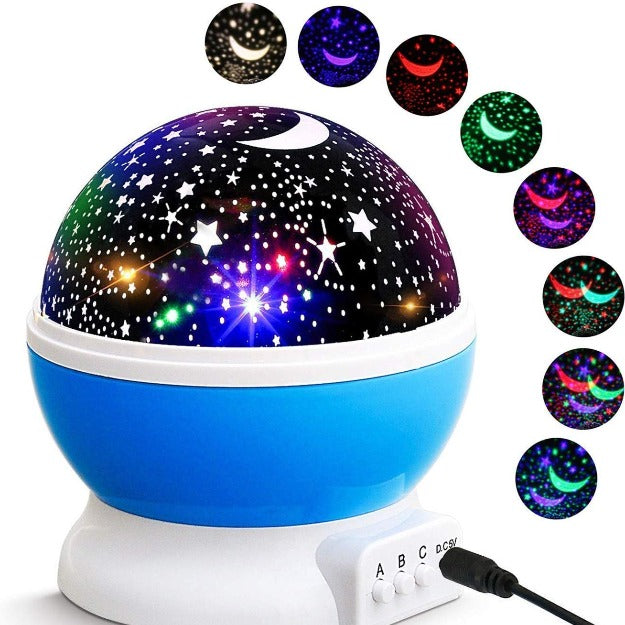 Rotating LED Star Moon Night Lamp – Transform Your Space With Dreamy Projections 1