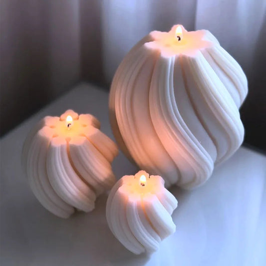 Rotation Column Candle Mold – Unique Geometric Shape for Creative Crafts 0