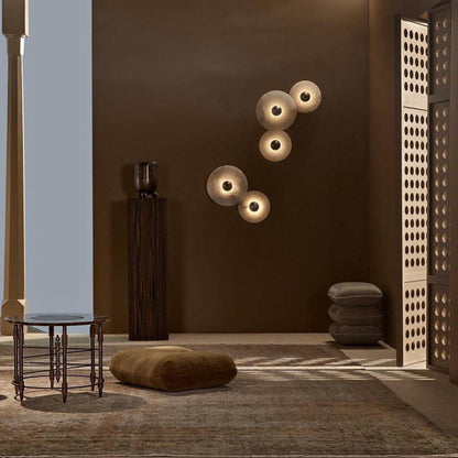 Round Alabaster Wall Lamp – Timeless Elegance with Soft Illumination 3