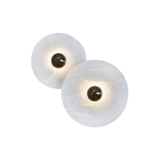 Round Alabaster Wall Light – Elegant Glow for Timeless Ambiance 0