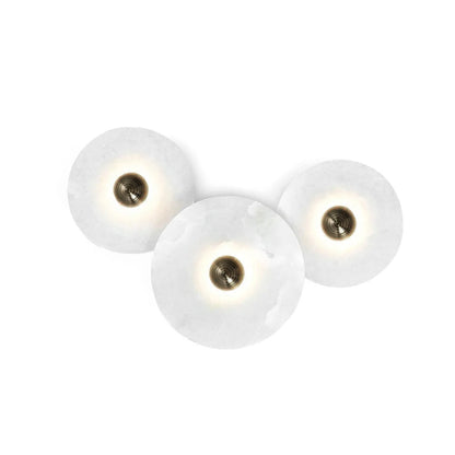 Round Alabaster Wall Light – Elegant Glow for Timeless Ambiance 1