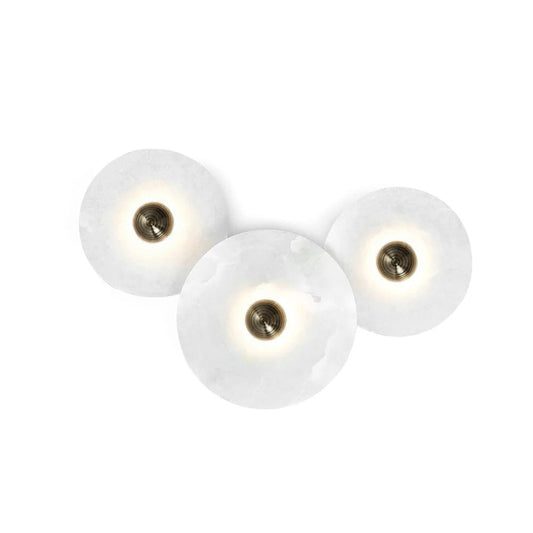 Round Alabaster Wall Light – Elegant Glow for Timeless Ambiance 1