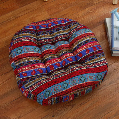 Round Boho Cushion Floral Pattern – Vibrant Comfort For Relaxation 6