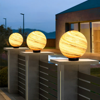 Round Glass Planet Outdoor Lights – Elegant Illumination for Your Garden 1