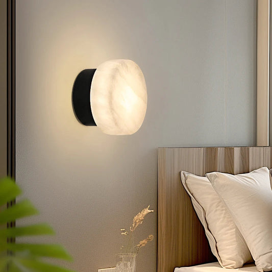 Round Modern Wall Light – Sleek Marble Design for Cozy Ambiance 0