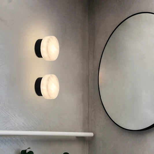 Round Modern Wall Light – Sleek Marble Design for Cozy Ambiance 1