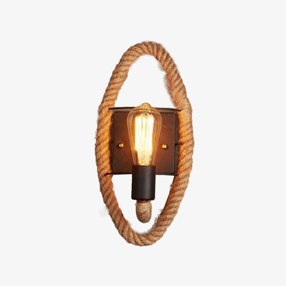 Rustic Wall Light With Rope – Vintage Charm for Inviting Spaces 3