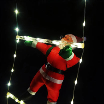 Santa Claus Blond Ladder – Joyful Holiday Spirit for Outdoor Decoration 2