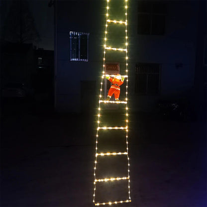 Santa Claus Blond Ladder – Joyful Holiday Spirit for Outdoor Decoration 6