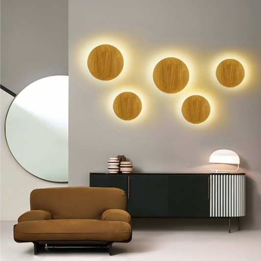 Scandinavian LED Wall Light Oval – Stylish Wooden Fixture for Inviting Spaces 1