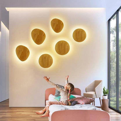 Scandinavian LED Wall Light Oval – Stylish Wooden Fixture for Inviting Spaces 4