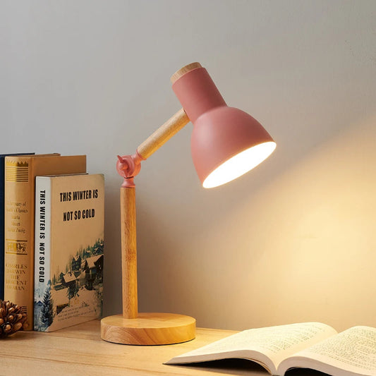 Scandinavian Table Lamp Wood Art – Chic Lighting for Cozy Ambience 0