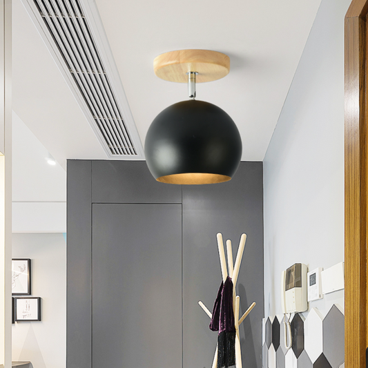 Scandinavian Wooden Ceiling Light Fixture – Elegant Design with Adjustable Glow 1