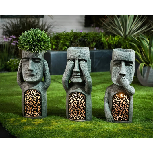 Sensory Trio Solar Garden Statues – Magical Illumination for Outdoor Serenity 1