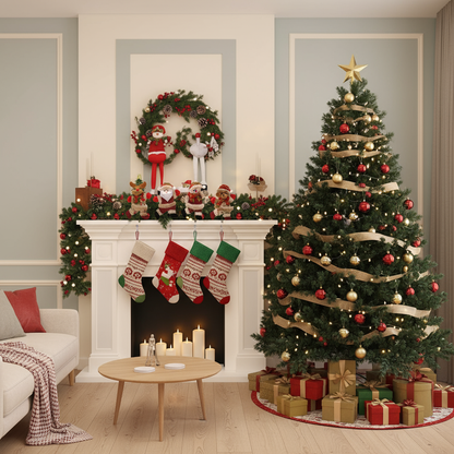 Shiny Christmas Baubles Set of 4 – Elevate Your Holiday Decor Elegantly 1