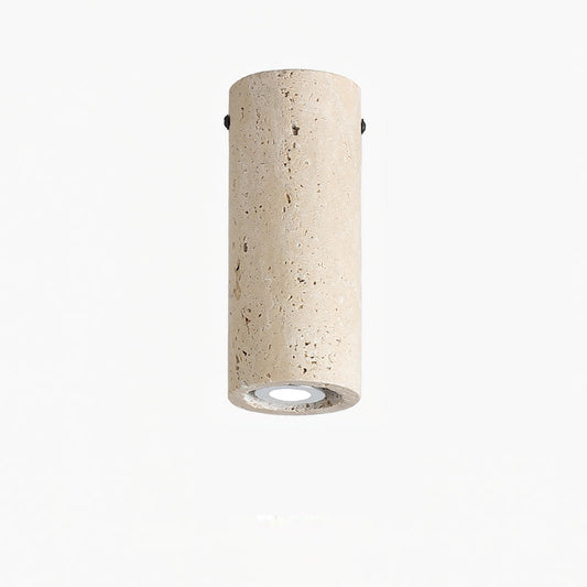 Shura Travertine Ceiling Lamp – Elegant Natural Stone Illumination 0