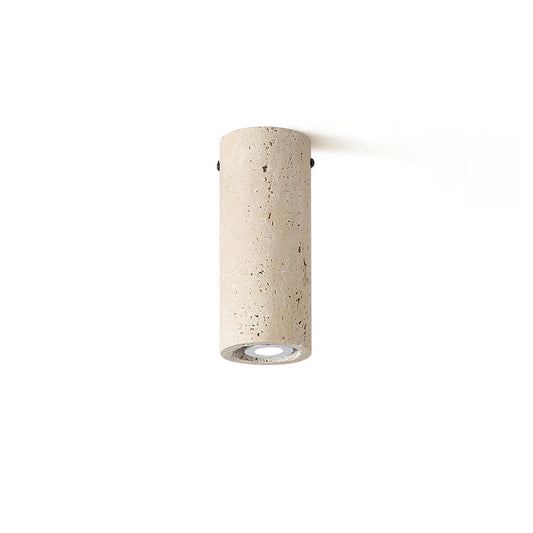 Shura Travertine Ceiling Lamp – Elegant Natural Stone Illumination 1
